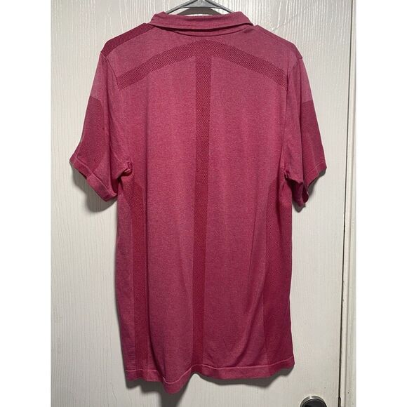 Puma Polo Shirt Mens Large L Pink Golf Mesh Dry Cell Performance‎ Stretch - Picture 4 of 4